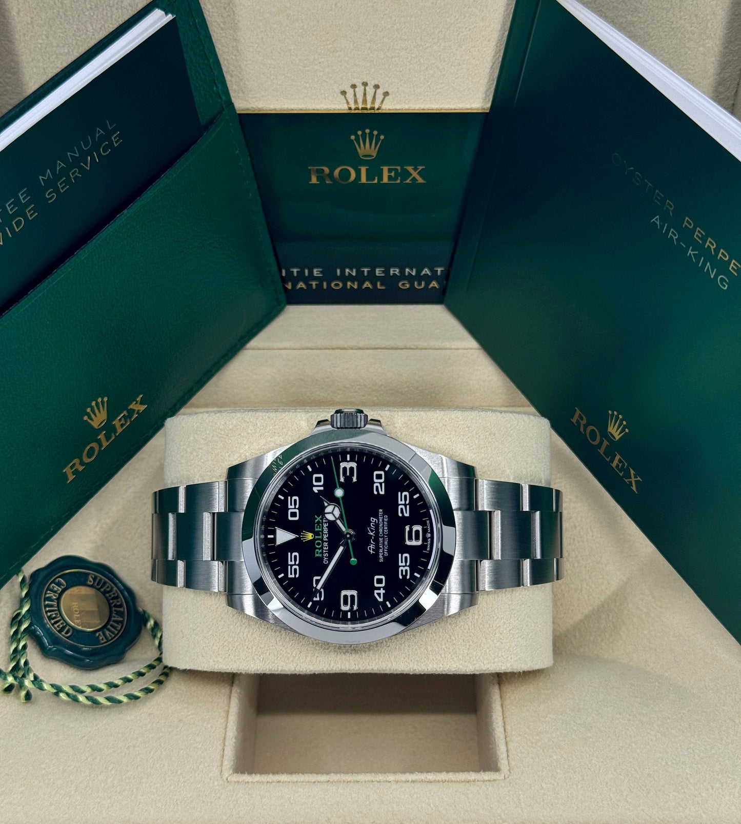 Rolex Air-King 40mm, Stainless Steel, Black, Ref# 126900, dated 2024