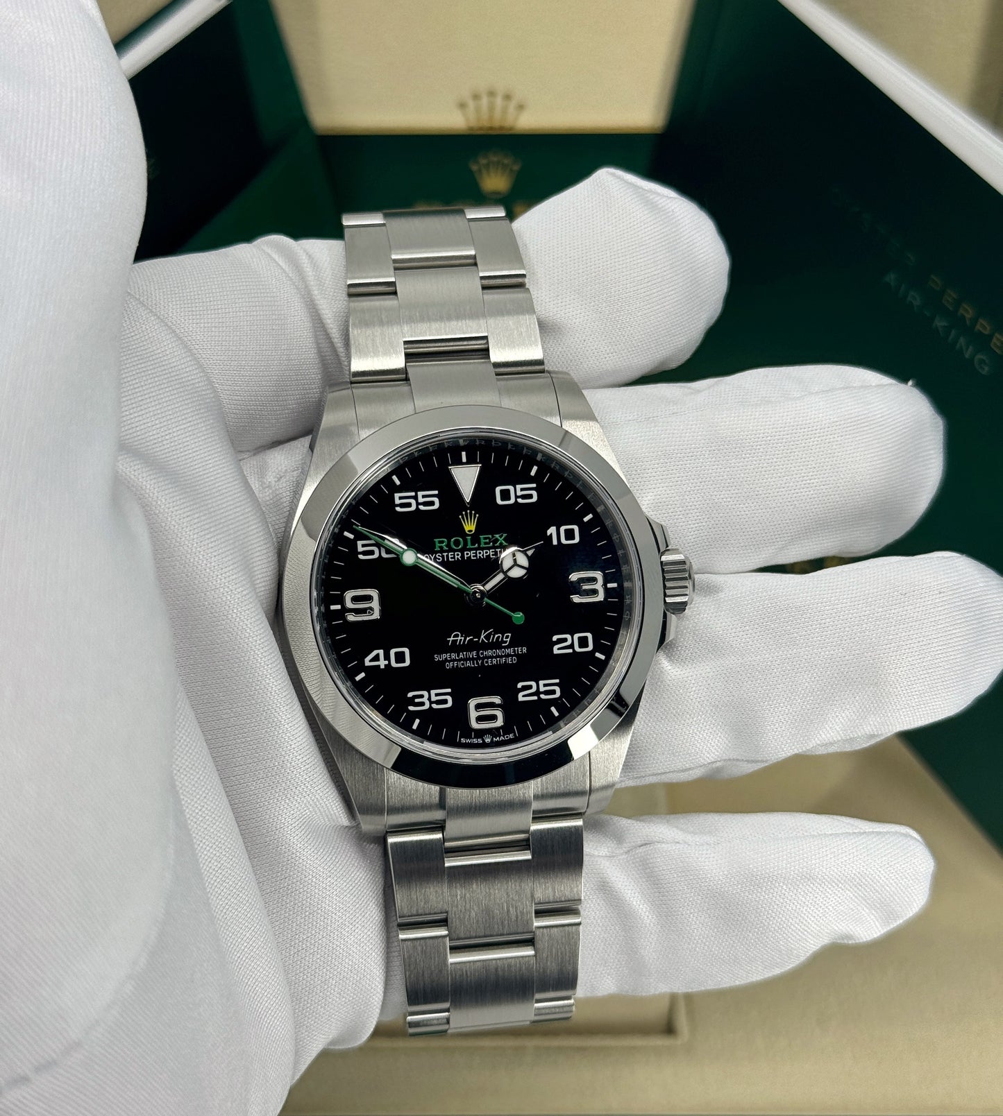 Rolex Air-King 40mm, Stainless Steel, Black, Ref# 126900, dated 2026