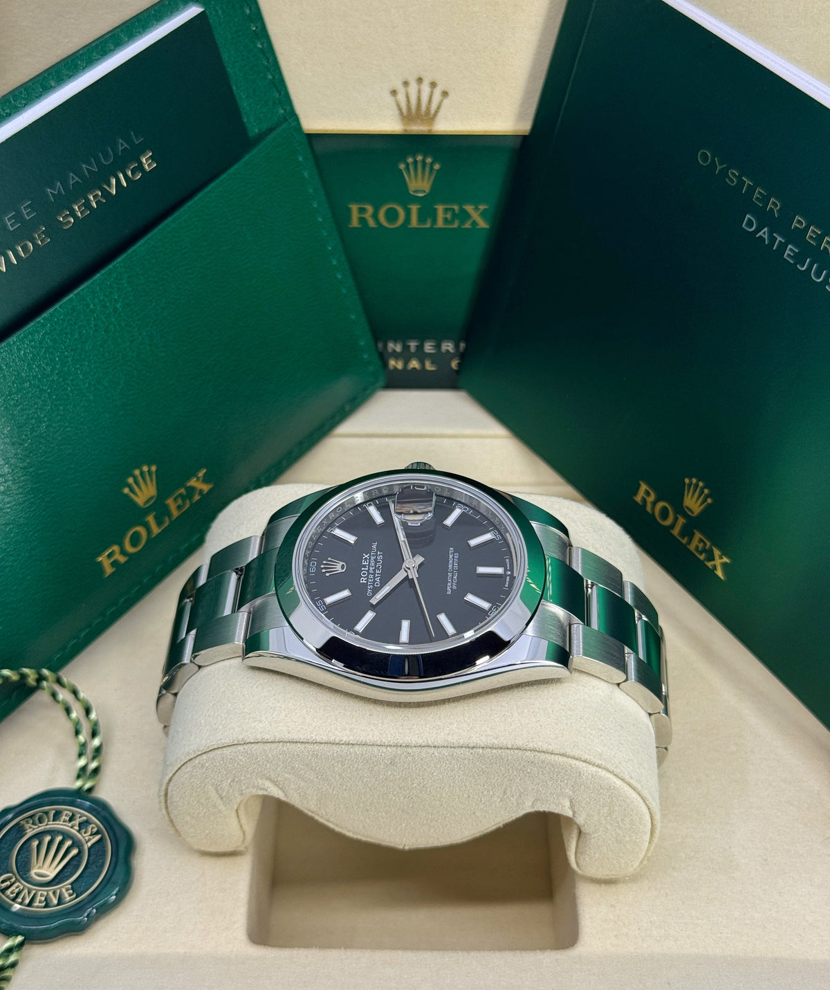Rolex Datejust 41mm, Stainless Steel, Black, Oyster, Ref# 126300-0011, dated 2026