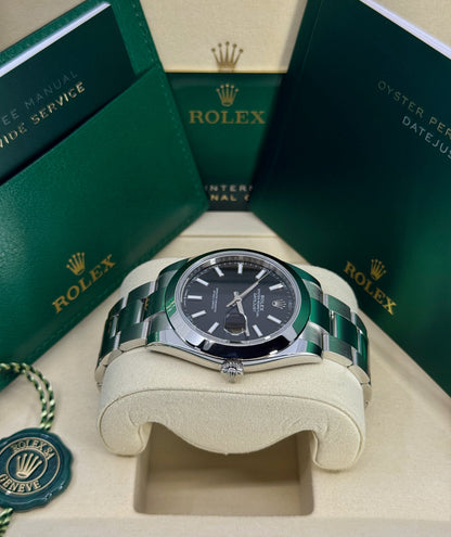Rolex Datejust 41mm, Stainless Steel, Black, Oyster, Ref# 126300-0011, dated 2026