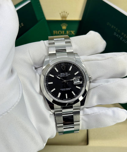 Rolex Datejust 41mm, Stainless Steel, Black, Oyster, Ref# 126300-0011, dated 2026