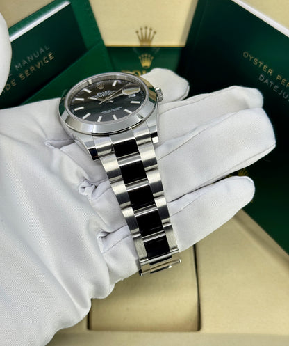 Rolex Datejust 41mm, Stainless Steel, Black, Oyster, Ref# 126300-0011, dated 2026