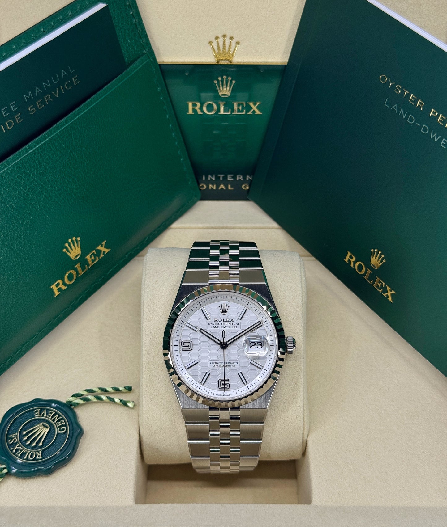 Rolex Land-Dweller 36mm, Stainless Steel, White, Ref# 127234-0001, dated 2026