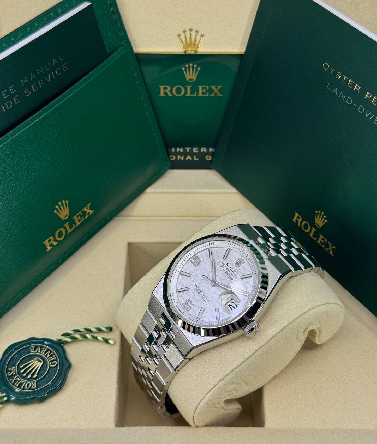 Rolex Land-Dweller 36mm, Stainless Steel, White, Ref# 127234-0001, dated 2026