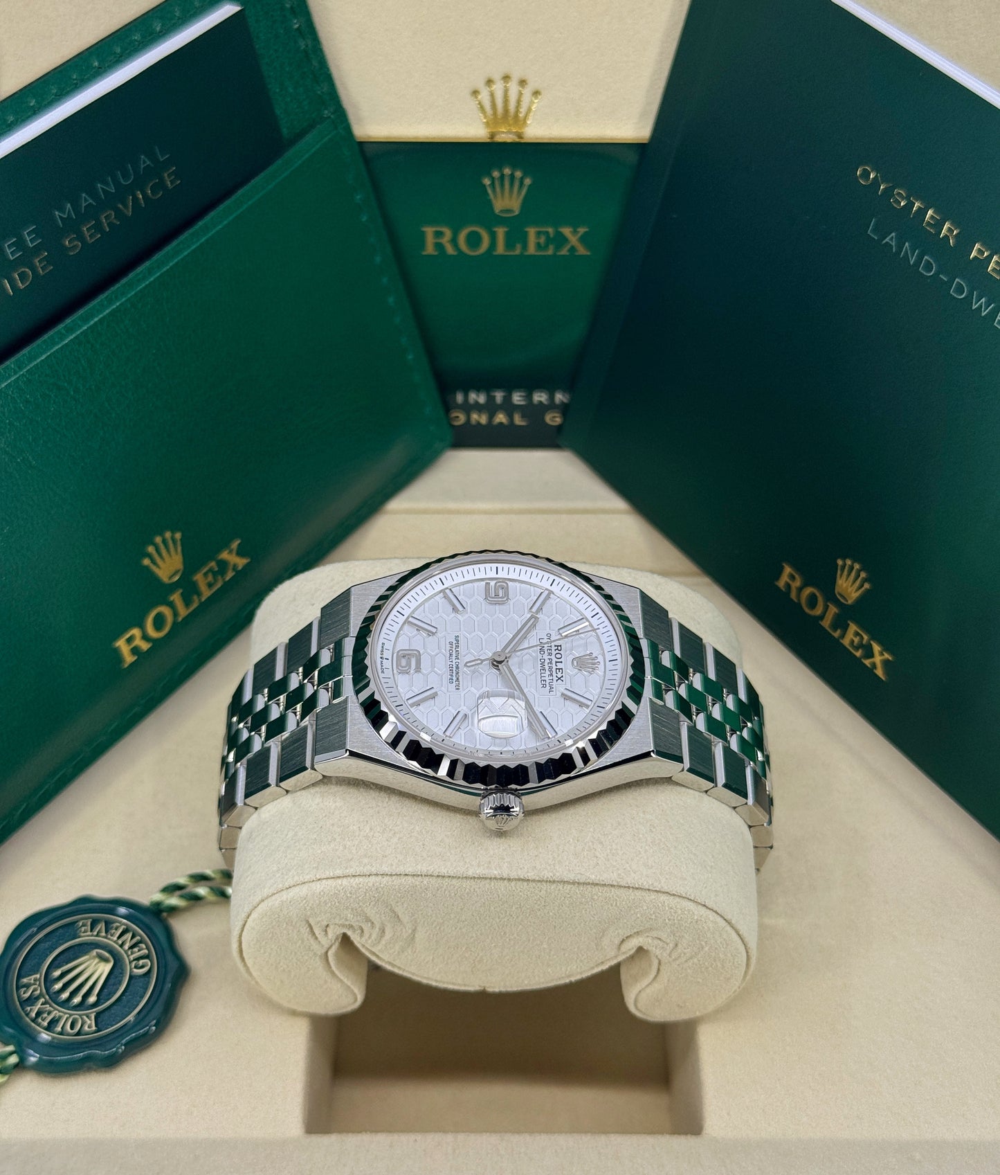 Rolex Land-Dweller 36mm, Stainless Steel, White, Ref# 127234-0001, dated 2026