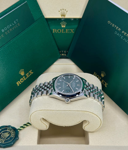 Rolex Datejust 31mm, Stainless Steel, Green, Jubilee, Ref# 278240-0012, dated 2026
