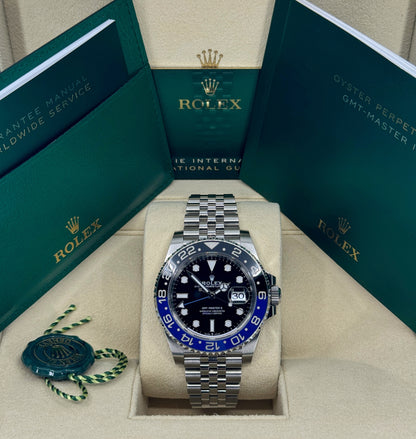 Rolex GMT-Master II 40mm, Stainless Steel, Batman, Jubilee, Ref# 126710BLNR-0002, dated 2024