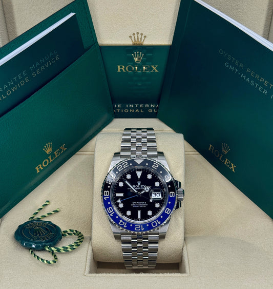 Rolex GMT-Master II 40mm, Stainless Steel, Batman, Jubilee, Ref# 126710BLNR-0002, dated 2024