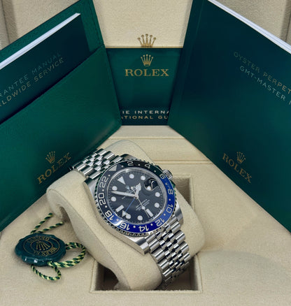 Rolex GMT-Master II 40mm, Stainless Steel, Batman, Jubilee, Ref# 126710BLNR-0002, dated 2024