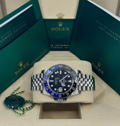 Rolex GMT-Master II 40mm, Stainless Steel, Batman, Jubilee, Ref# 126710BLNR-0002, dated 2024