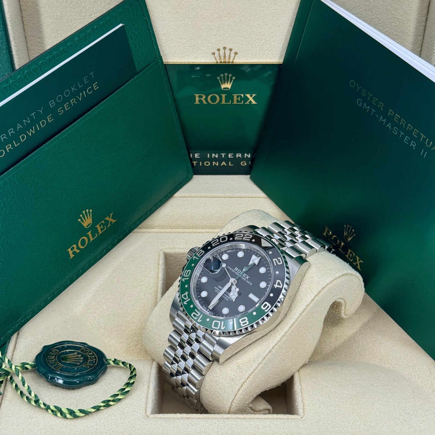 Rolex GMT-Master II 40mm, Stainless Steel, Sprite, Jubilee, Ref# 126720VTNR-0002, dated 2024