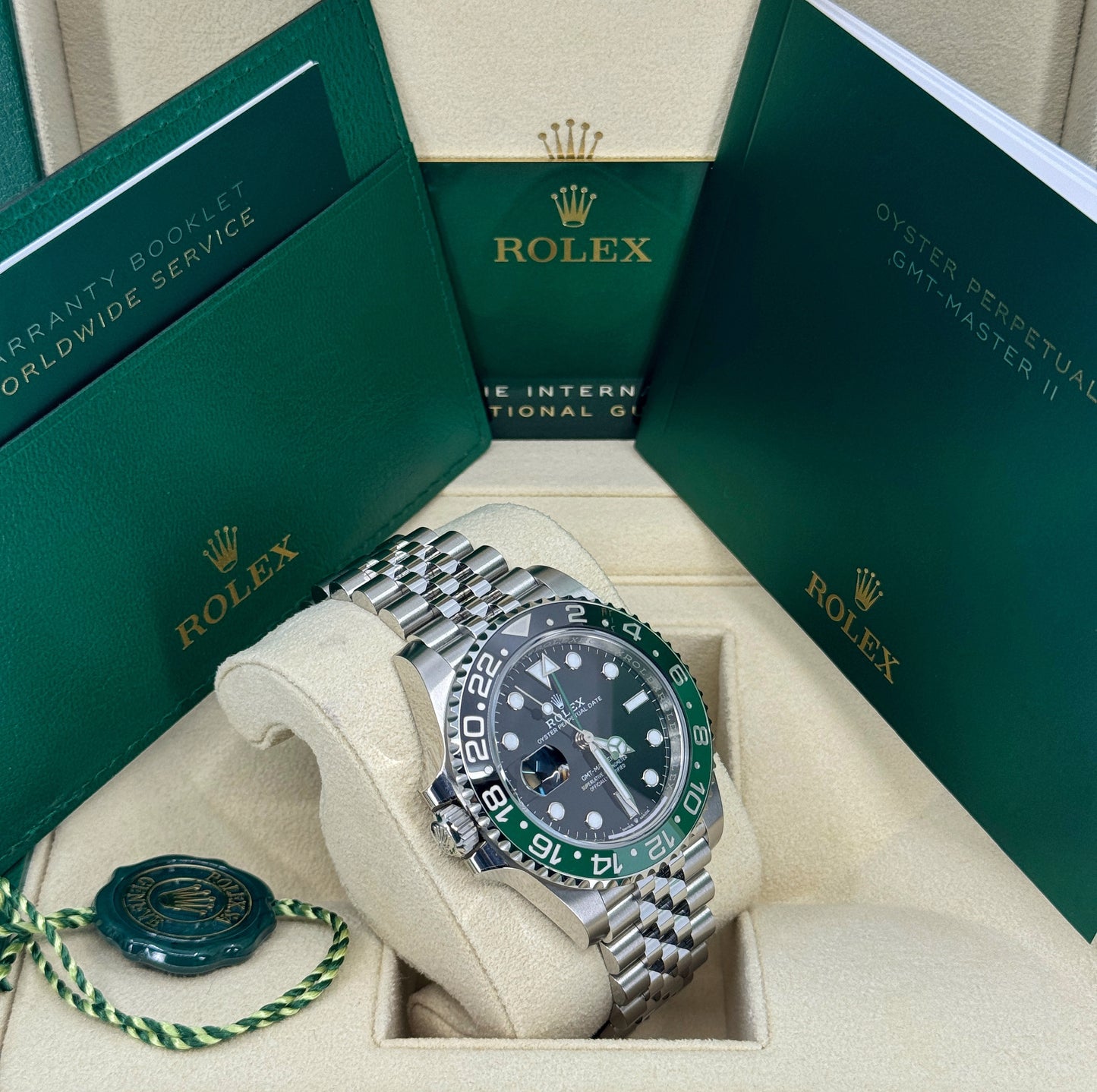 Rolex GMT-Master II 40mm, Stainless Steel, Sprite, Jubilee, Ref# 126720VTNR-0002, dated 2024