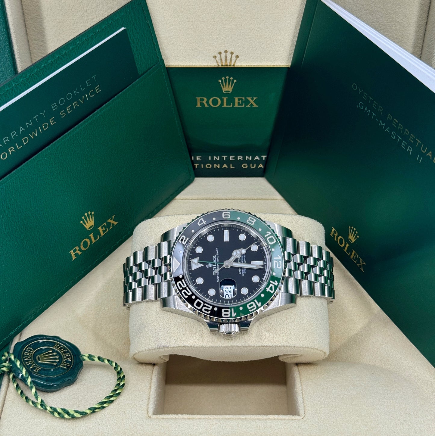 Rolex GMT-Master II 40mm, Stainless Steel, Sprite, Jubilee, Ref# 126720VTNR-0002, dated 2024