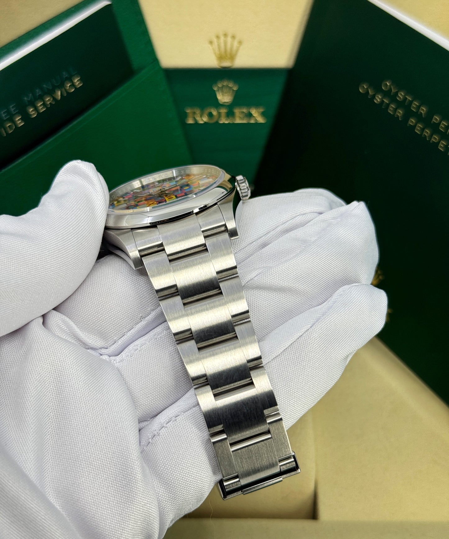 Rolex Oyster Perpetual 36mm, Stainless Steel, Multicoloured, Jubilee Motif, Ref# 126000-0016, dated 2026