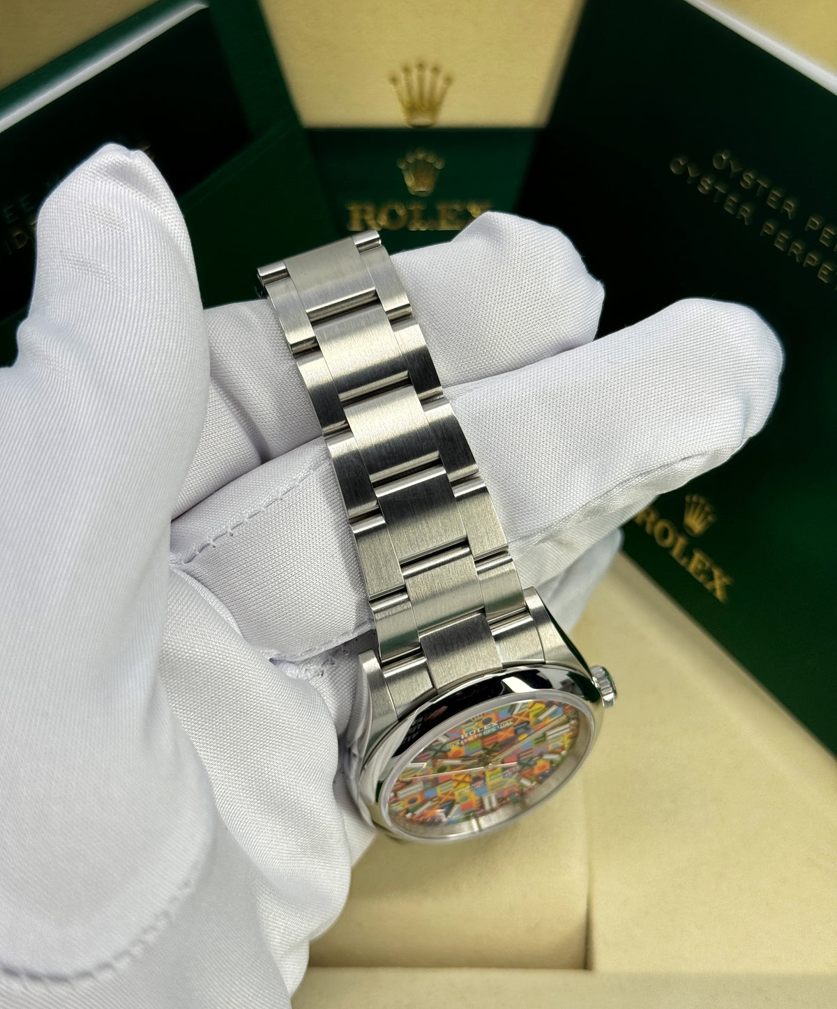 Rolex Oyster Perpetual 36mm, Stainless Steel, Multicoloured, Jubilee Motif, Ref# 126000-0016, dated 2026