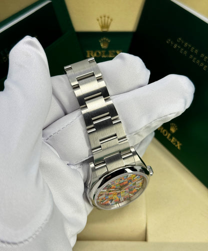 Rolex Oyster Perpetual 36mm, Stainless Steel, Multicoloured, Jubilee Motif, Ref# 126000-0016, dated 2026