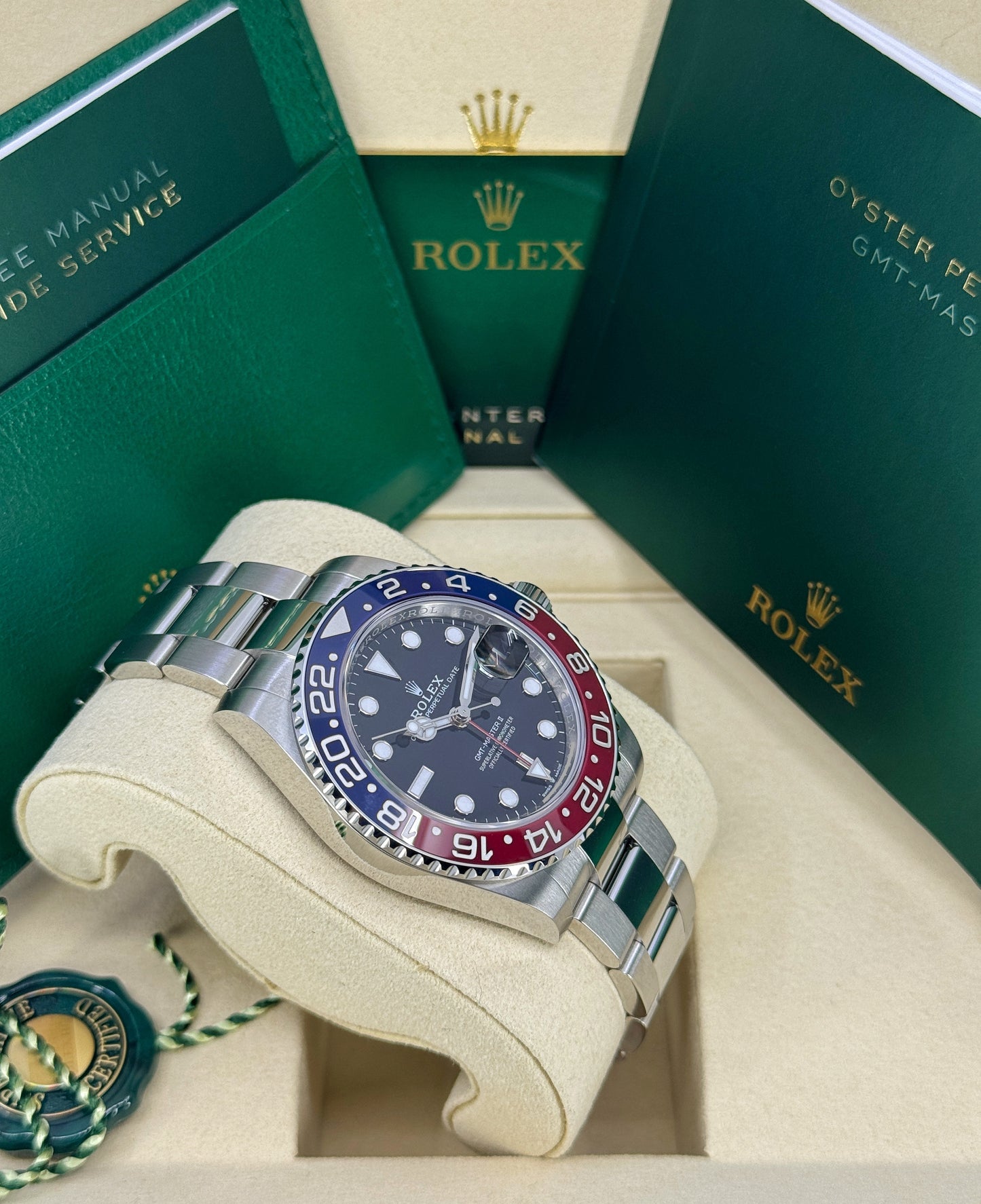Rolex GMT-Master II 40mm, Stainless Steel, Pepsi, Oyster, Ref# 126710BLRO-0002, dated 2026