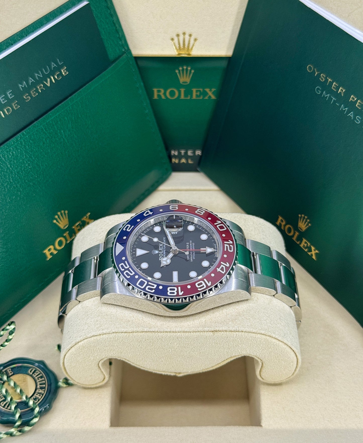 Rolex GMT-Master II 40mm, Stainless Steel, Pepsi, Oyster, Ref# 126710BLRO-0002, dated 2026