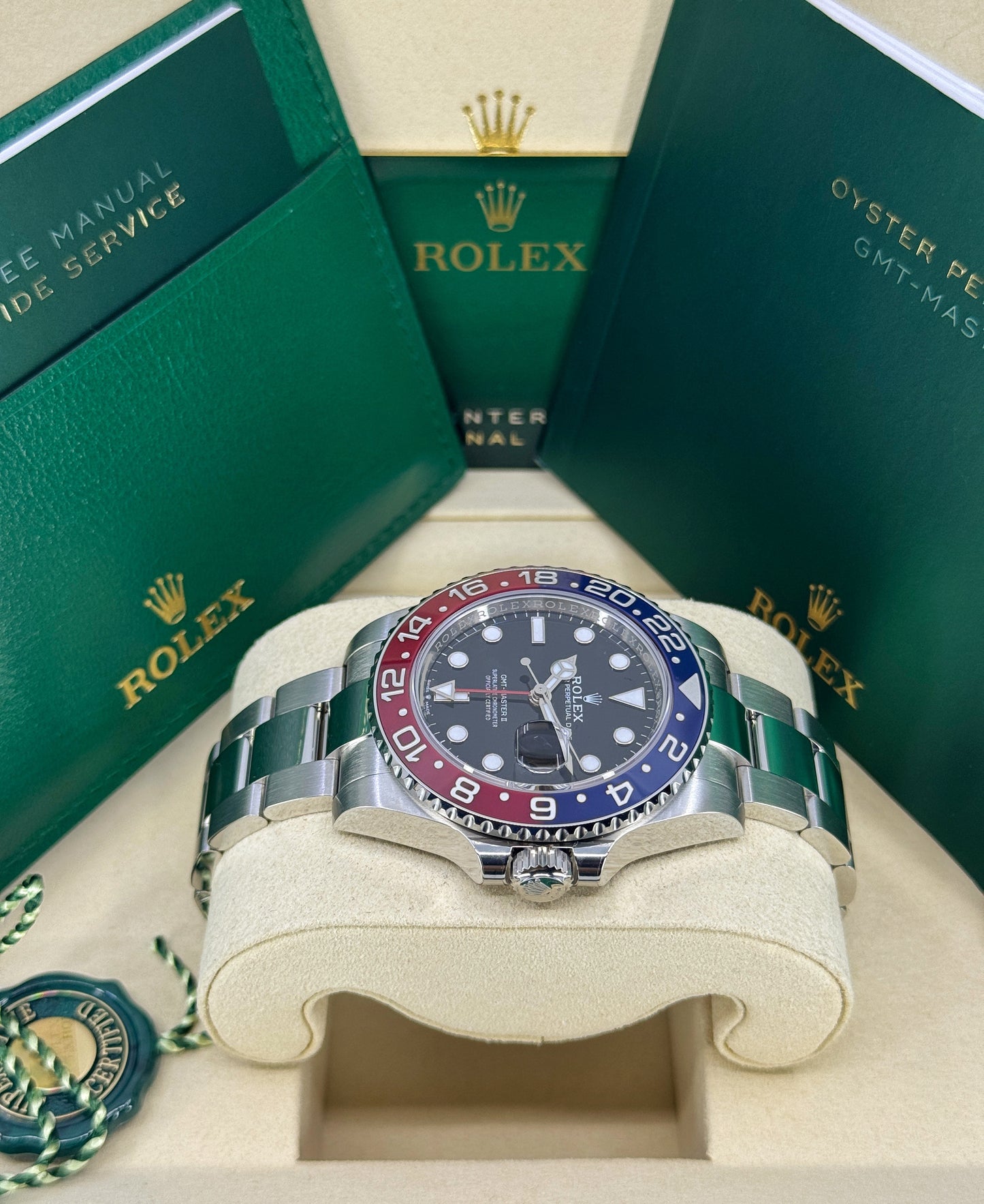 Rolex GMT-Master II 40mm, Stainless Steel, Pepsi, Oyster, Ref# 126710BLRO-0002, dated 2026