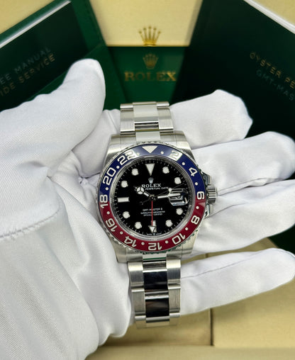 Rolex GMT-Master II 40mm, Stainless Steel, Pepsi, Oyster, Ref# 126710BLRO-0002, dated 2026