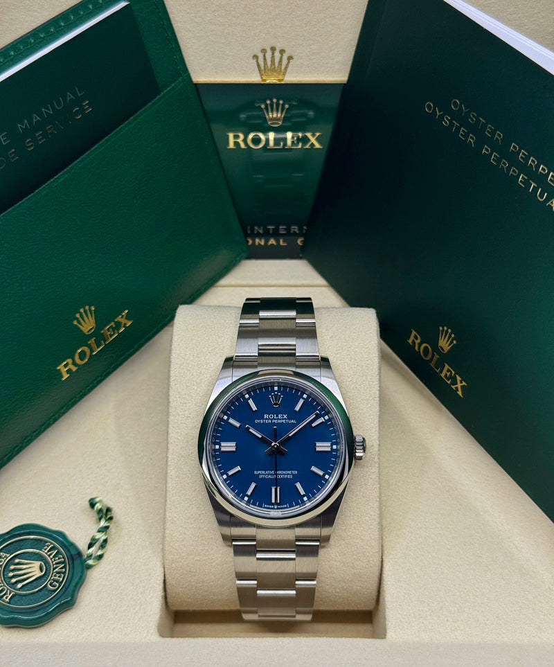 Rolex Oyster Perpetual 36mm stainless steel blue dial, Ref. 126000-0015