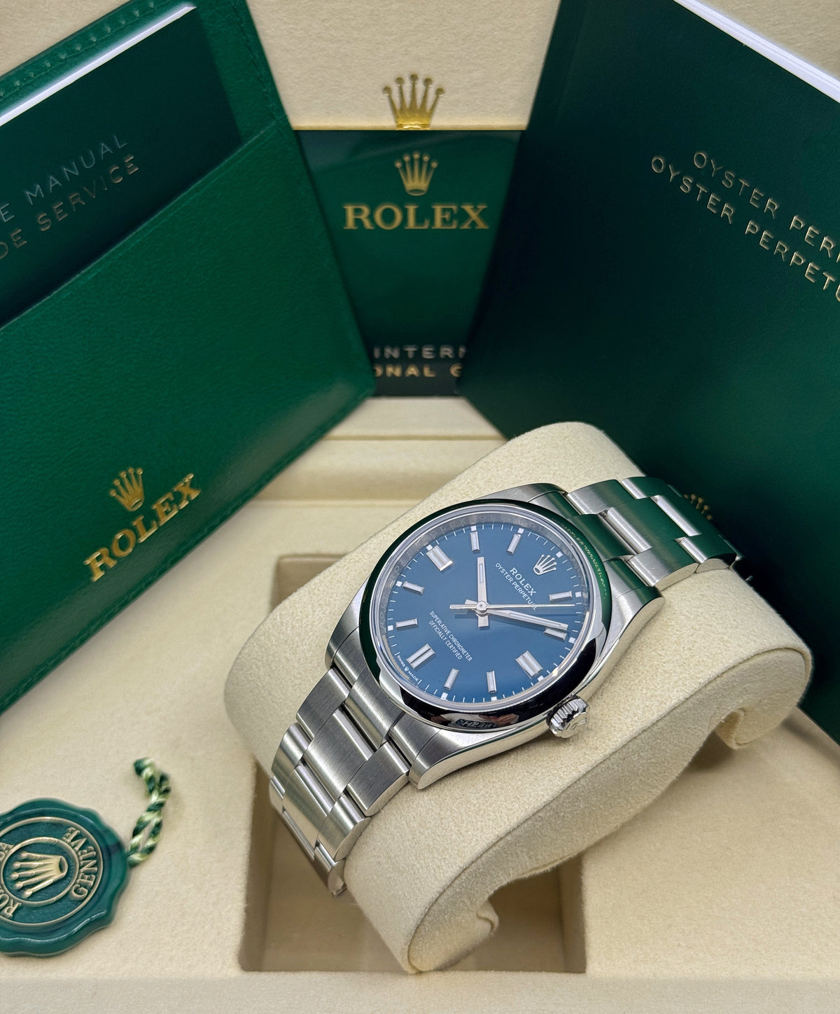 Rolex Oyster Perpetual 36mm, Stainless Steel, Blue, Ref# 126000-0015, dated 2026