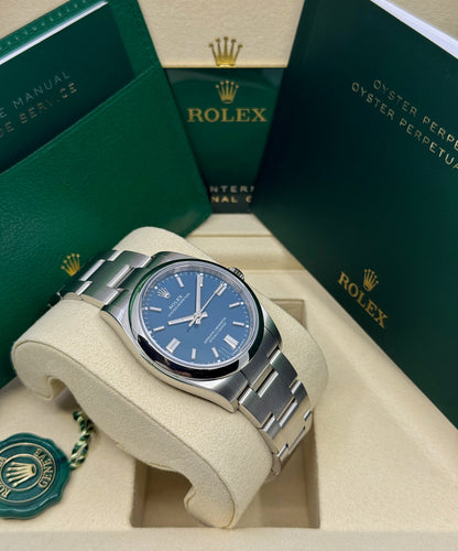Rolex Oyster Perpetual 36mm, Stainless Steel, Blue, Ref# 126000-0015, dated 2026
