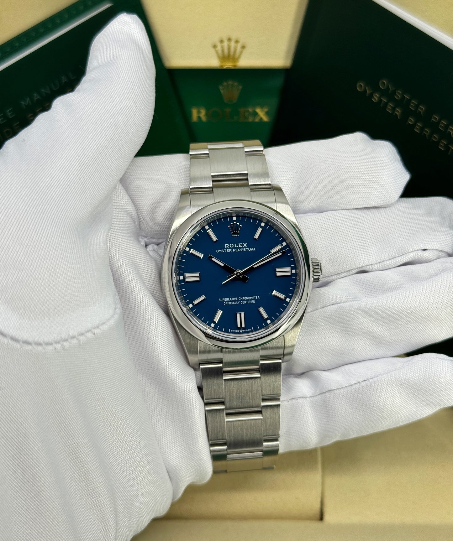 Rolex Oyster Perpetual 36mm, Stainless Steel, Blue, Ref# 126000-0015, dated 2026