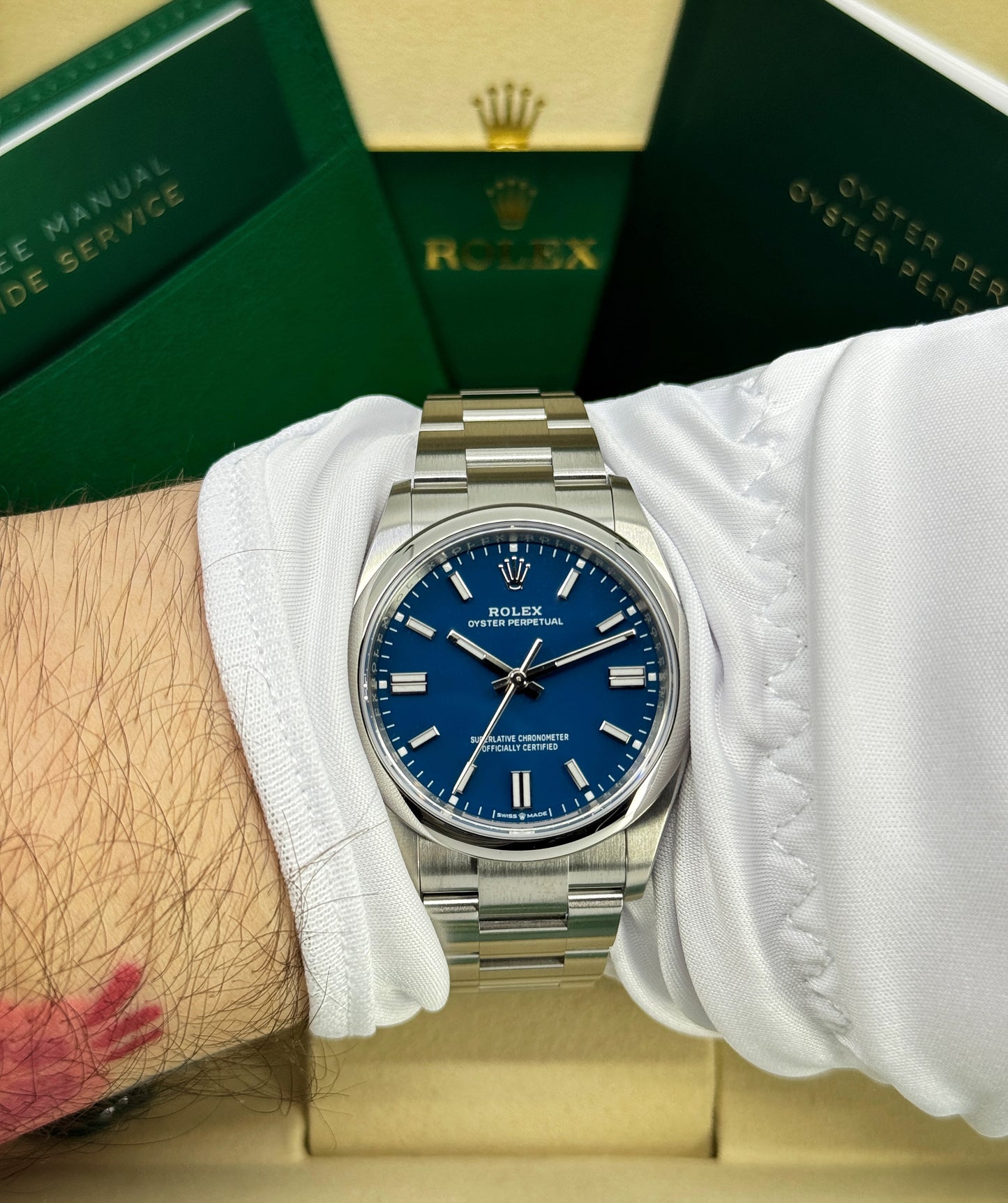 Rolex Oyster Perpetual 36mm, Stainless Steel, Blue, Ref# 126000-0015, dated 2026