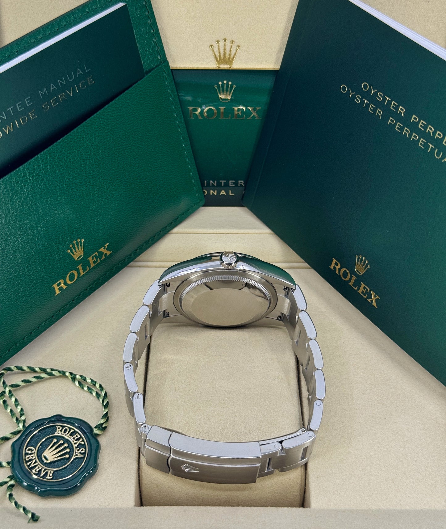 Rolex Oyster Perpetual 36mm, Stainless Steel, Beige, Ref# 126000-0012, dated 2026