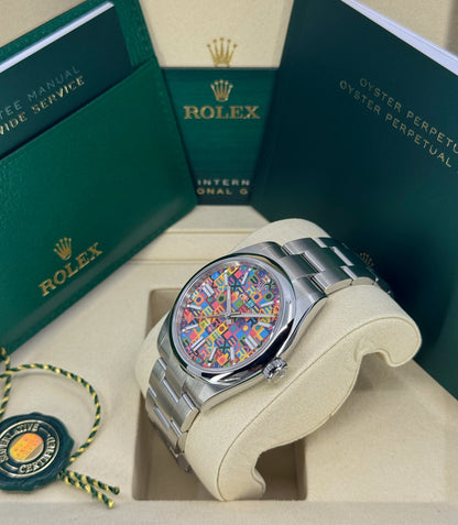 Rolex Oyster Perpetual 41mm, Stainless Steel, Multicoloured, Jubilee Motif, Ref# 134300-0010, dated 2026