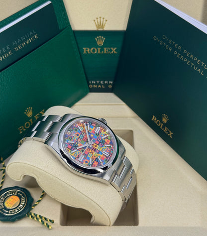 Rolex Oyster Perpetual 41mm, Stainless Steel, Multicoloured, Jubilee Motif, Ref# 134300-0010, dated 2026