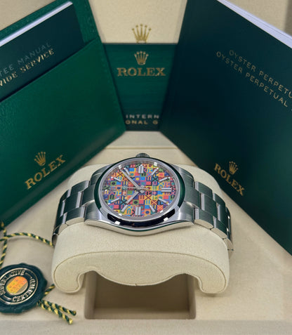 Rolex Oyster Perpetual 41mm, Stainless Steel, Multicoloured, Jubilee Motif, Ref# 134300-0010, dated 2026