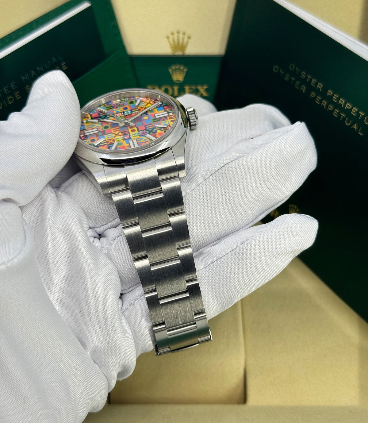 Rolex Oyster Perpetual 41mm, Stainless Steel, Multicoloured, Jubilee Motif, Ref# 134300-0010, dated 2026