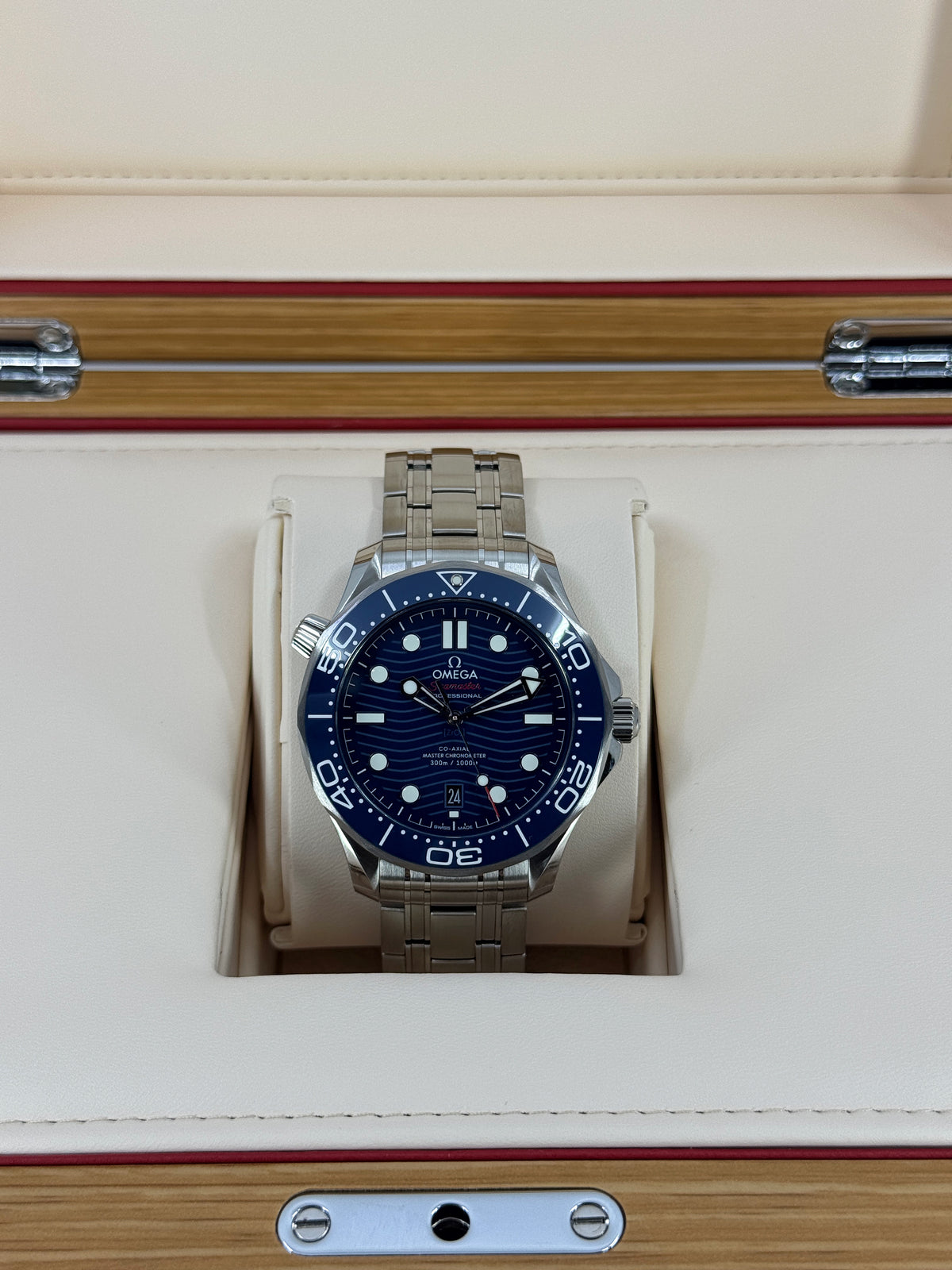 Omega Seamaster Professional Diver 300M, 42mm, Stainless Steel, Blue, Ref# 210.30.42.20.03.001, dated 2026