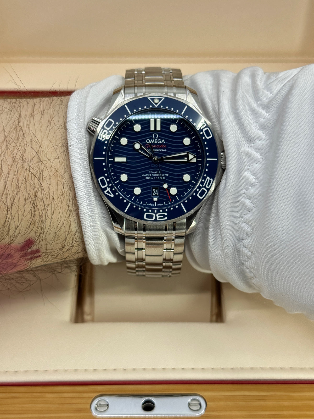 Omega Seamaster Professional Diver 300M, 42mm, Stainless Steel, Blue, Ref# 210.30.42.20.03.001, dated 2026