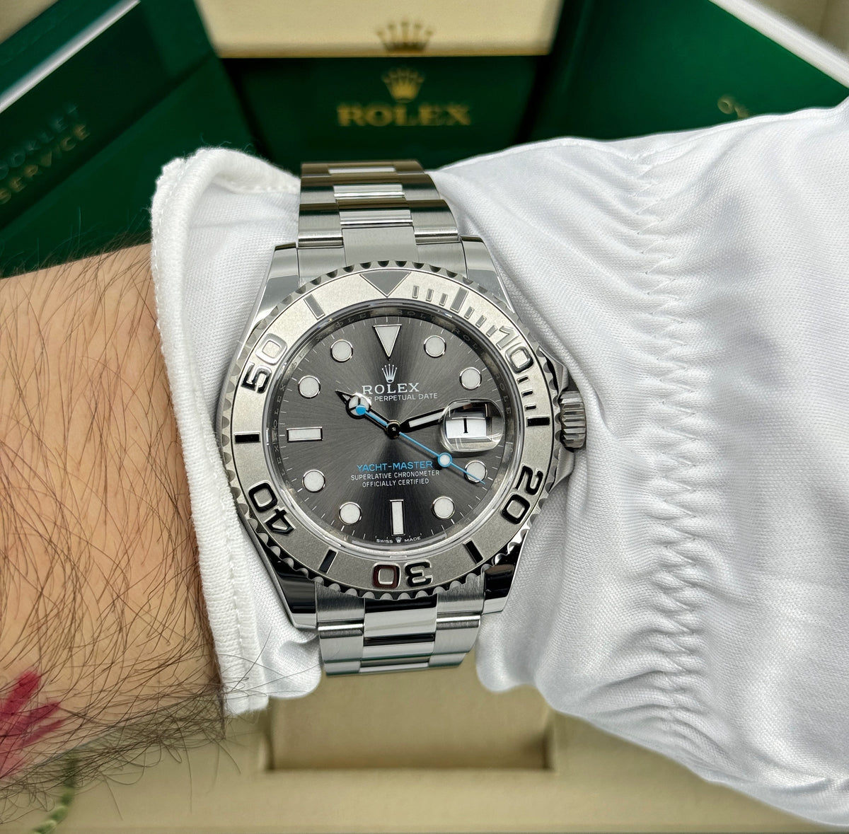 Rolex Yacht-Master 40mm, Stainless Steel, Rhodium, Ref# 126622-0001, dated 2026