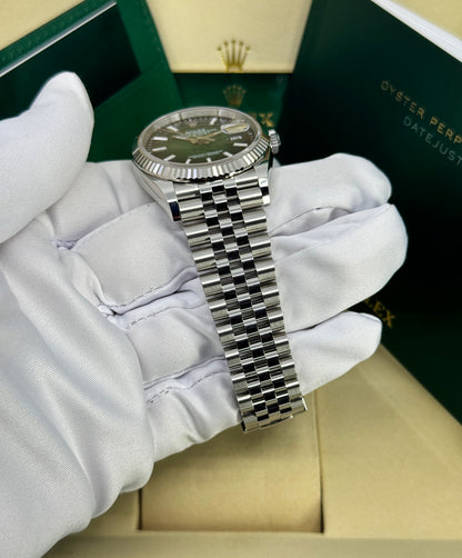 Rolex Datejust 36mm, Stainless Steel, Green Ombré, Jubilee, Ref# 126234-0059, dated 2026