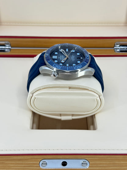Omega Seamaster Professional Diver 300M, 42mm, Stainless Steel, Summer Blue, Ref# 210.32.42.20.03.002, dated 2026