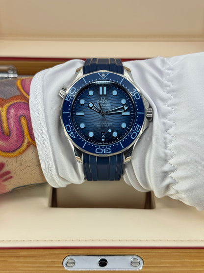 Omega Seamaster Professional Diver 300M, 42mm, Stainless Steel, Summer Blue, Ref# 210.32.42.20.03.002, dated 2026