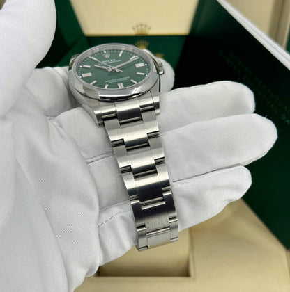 Rolex Oyster Perpetual 36mm, Stainless Steel, Green, Ref# 126000-0005, dated 2025