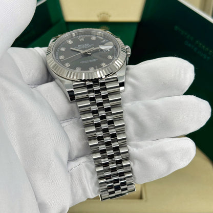 Rolex Datejust 41mm, Stainless Steel, Rhodium Diamond, Jubilee, Ref# 126334-0006, dated 2026