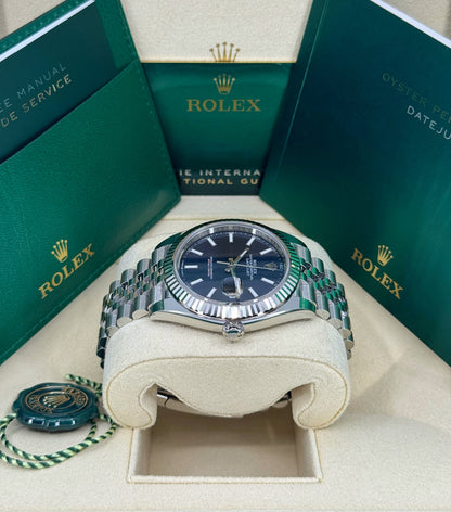 Rolex Datejust 41mm, Stainless Steel, Blue, Jubilee, Ref# 126334-0002, dated 2026
