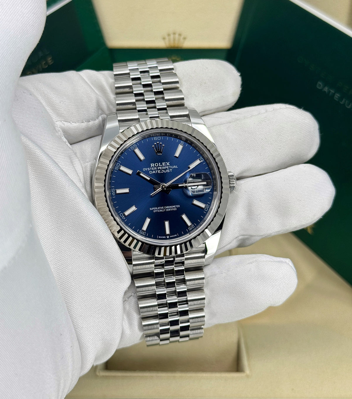 Rolex Datejust 41mm, Stainless Steel, Blue, Jubilee, Ref# 126334-0002, dated 2026