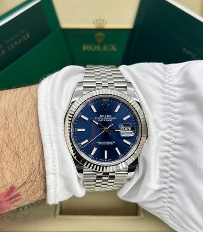 Rolex Datejust 41mm, Stainless Steel, Blue, Jubilee, Ref# 126334-0002, dated 2026