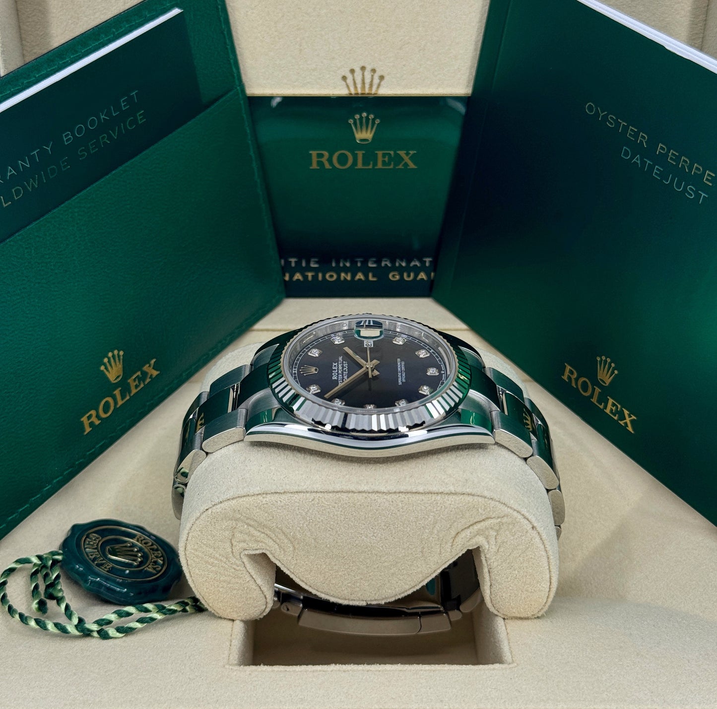 Rolex Datejust 41mm, Stainless Steel, Blue Diamond, Oyster, Ref# 126334-0015, dated 2025