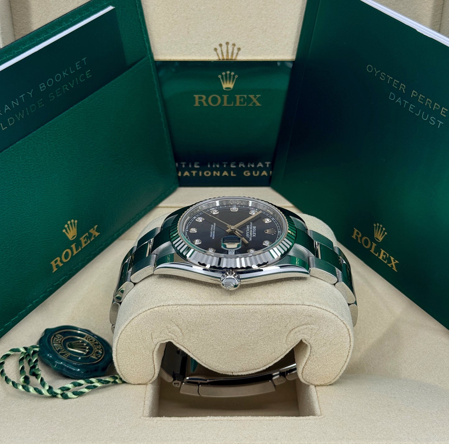 Rolex Datejust 41mm, Stainless Steel, Blue Diamond, Oyster, Ref# 126334-0015, dated 2025
