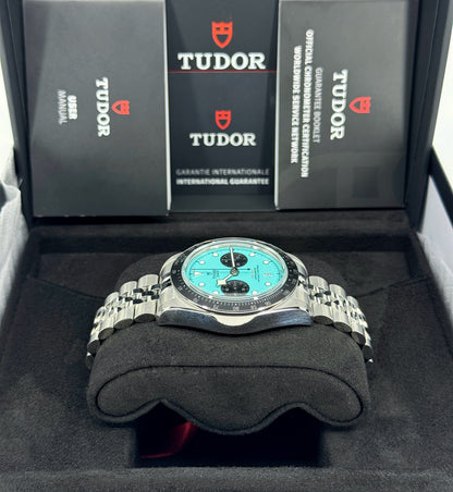Tudor Black Bay Chrono 41mm, Special Edition, Flamingo Blue, Turquoise, Ref# 79360N-0024, dated 2026