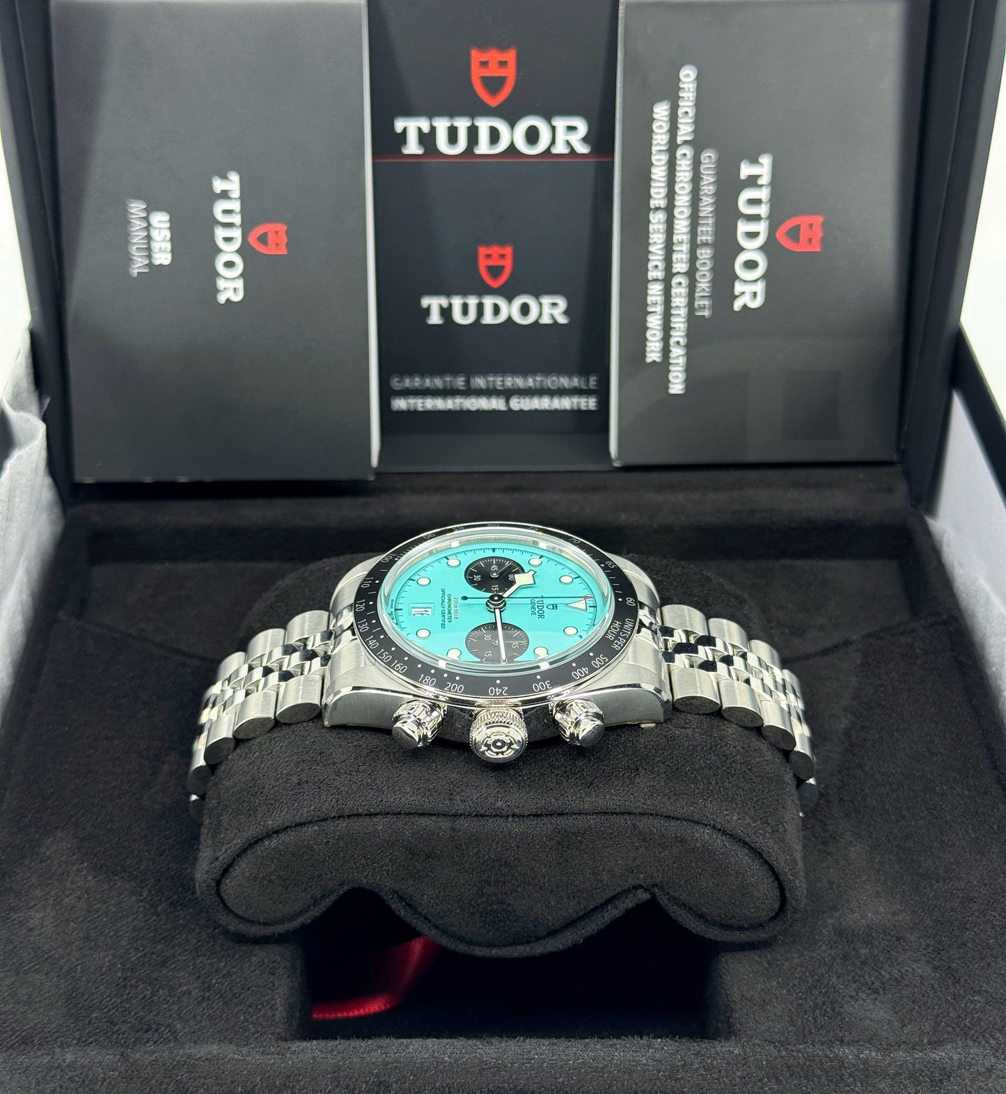Tudor Black Bay Chrono 41mm, Special Edition, Flamingo Blue, Turquoise, Ref# 79360N-0024, dated 2026
