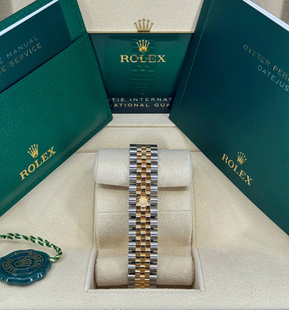 Rolex Datejust 31mm, 18k YG & Stainless Steel, Champagne Diamond, Jubilee, Ref# 278273-0026, dated 2026